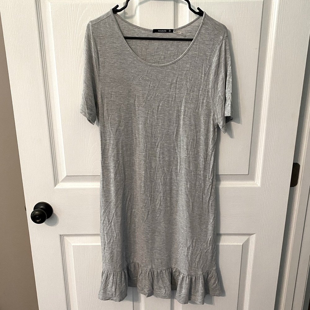 Gray Ruffle Dress - Picture 2 of 4